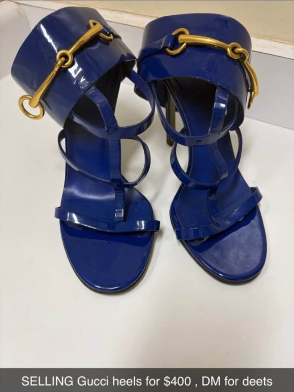 GUCCI AUTHENTIC BLUE HEELS